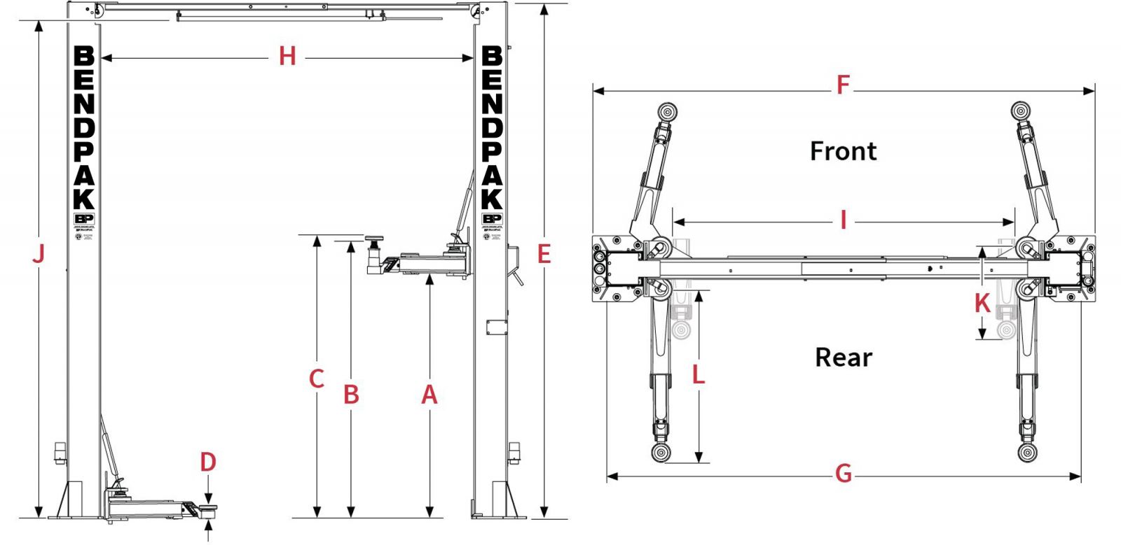 Cầu nâng 2 trụ 4.5 tấn