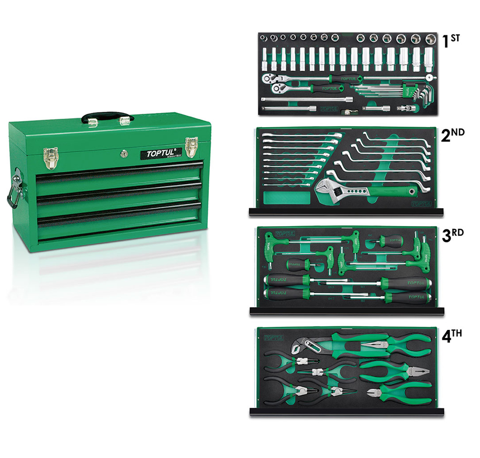 Tủ đồ nghề xách tay 82 chi tiết Toptul GCAZ0016 Tủ đồ nghề xách tay 82 chi tiết Toptul GCAZ0016