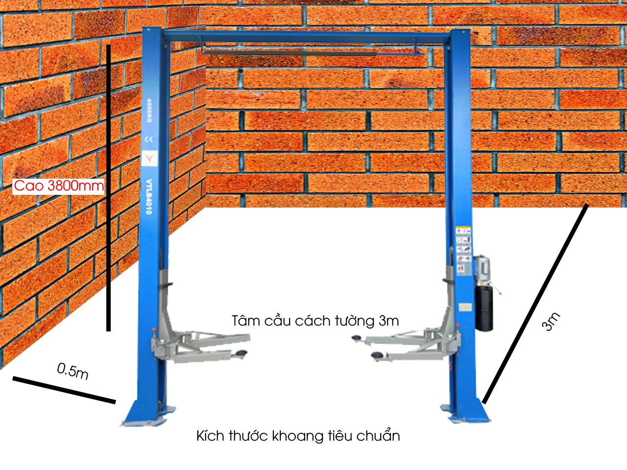 Cầu nâng 2 trụ 4 tấn VTLB4010