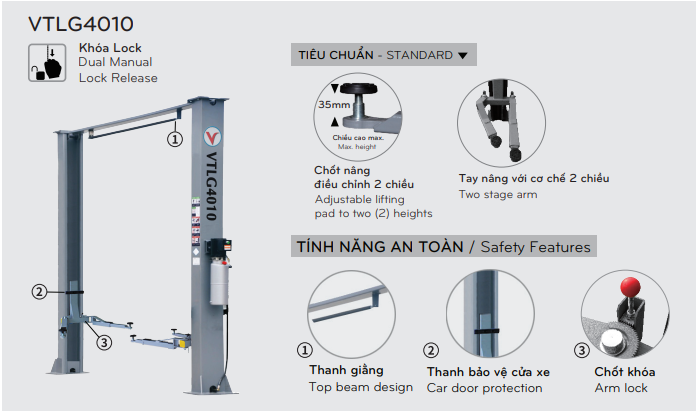 Cầu nâng 2 trụ