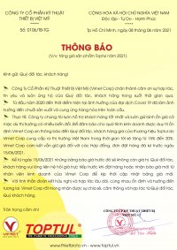 Thông báo tăng giá sản phẩm TOPTUL 2021