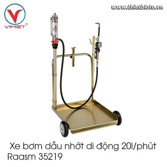 Trụ bơm nhớt di động có đồng hồ đo lưu lượng 20 lít/phút  Raasm 35219