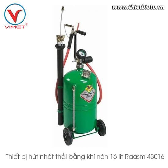 Thiết bị hút nhớt thải bằng khí nén 16 lít Raasm 43016