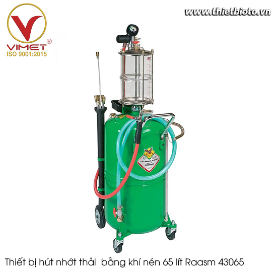 Thiết bị hút nhớt thải  bằng khí nén 65 lít Raasm 43065