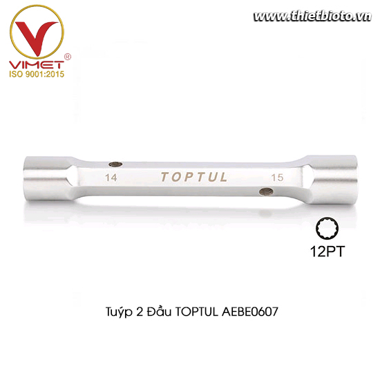 Cờ lê 2 đầu tuýp bông TOPTUL AEBE0607