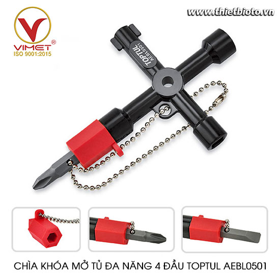 CHÌA KHÓA MỞ TỦ ĐA NĂNG 4 ĐẦU TOPTUL AEBL0501