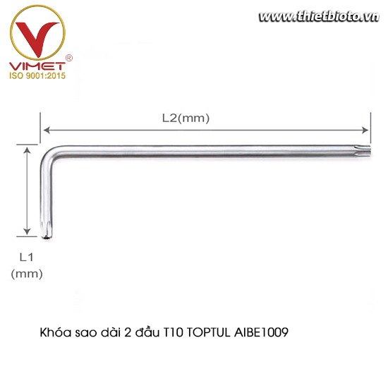 Khóa sao dài 2 đầu T10 TOPTUL AIBE1009