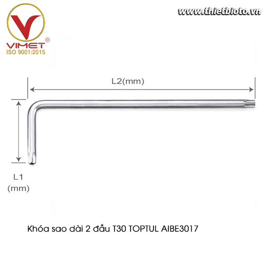 Khóa sao dài 2 đầu T30 TOPTUL AIBE3017