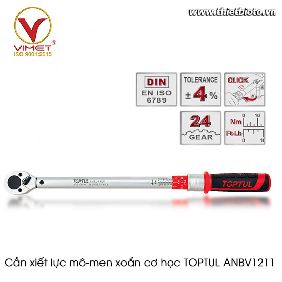 Cần xiết lực mô-men xoắn cơ học TOPTUL ANBV1211