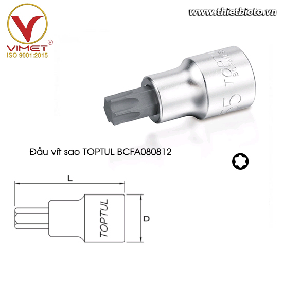 Đầu vít sao 1/4