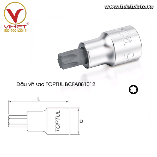 Đầu vít sao 1/4