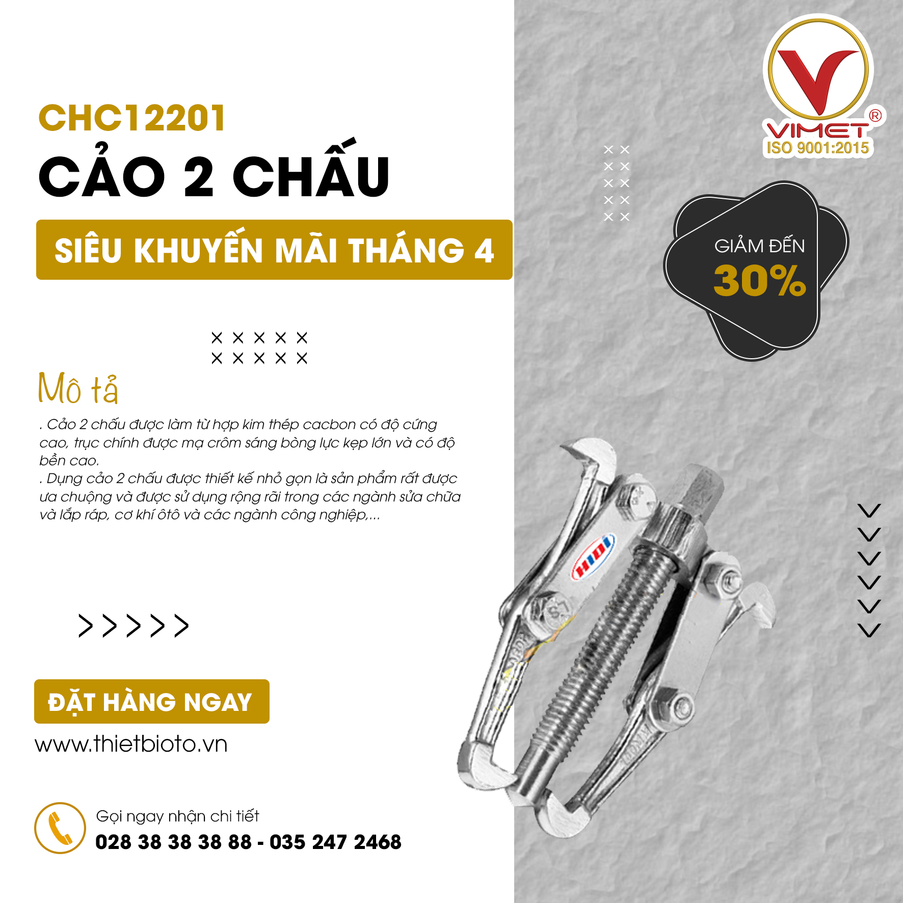 Cảo 2 chấu HIDI CHC12201