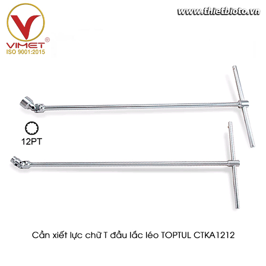 Cần xiết lực chữ T đầu tuýp lắc léo TOPTUL CTKA1212