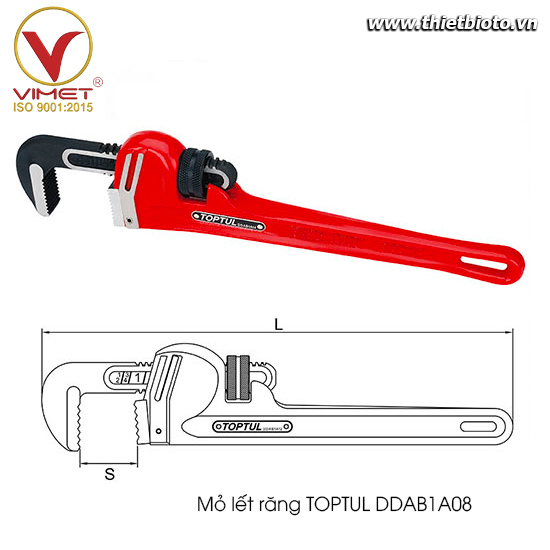 Mỏ lết răng TOPTUL DDAB1A08