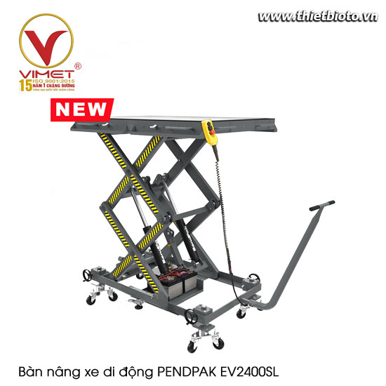 Bàn nâng xe di động với bộ pin EV và hệ thống nâng truyền lực BENDPAK EV2400SL