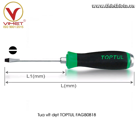 Tua vít dẹt TOPTUL FAGB0818