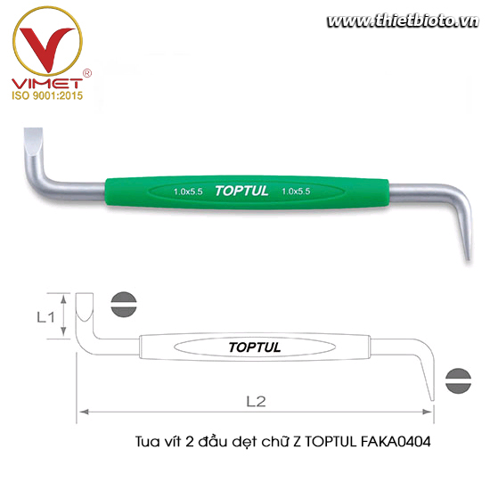 Tua vít 2 đầu dẹt chữ Z  TOPTUL FAKA0404