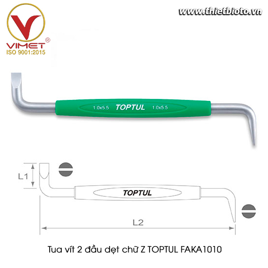 Tua vít 2 đầu dẹt chữ Z TOPTUL FAKA1010