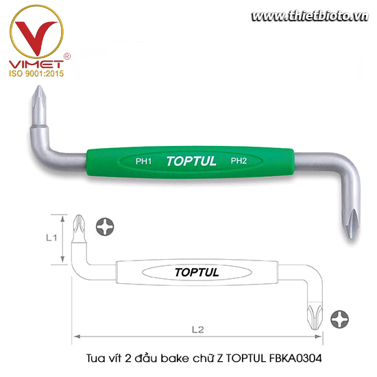 Tua vít 2 đầu bake chữ Z TOPTUL FBKA0304