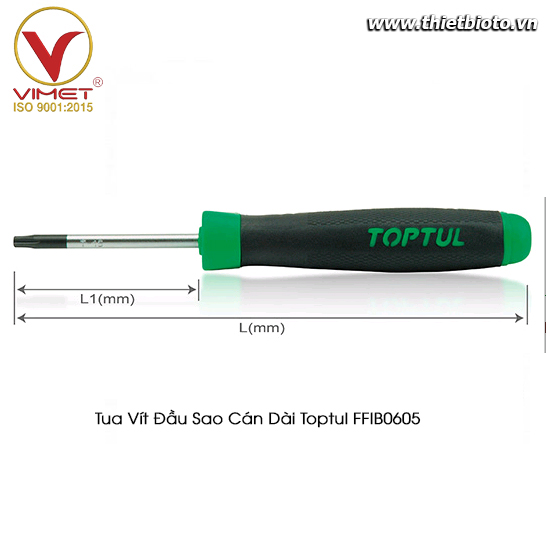 Tua vít đầu sao cán dài Toptul FFIB0605