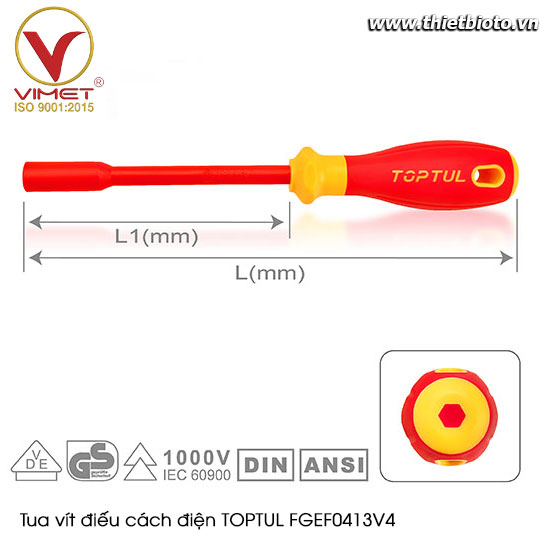 Tua vít điếu cách điện TOPTUL FGEF0413V4