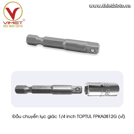 Đầu chuyển lục giác 1/4 inch TOPTUL FPKA0812G (vỉ)