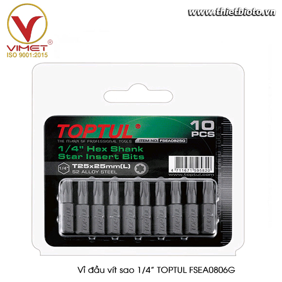 Vỉ đầu vít sao 1/4” TOPTUL FSEA0806G