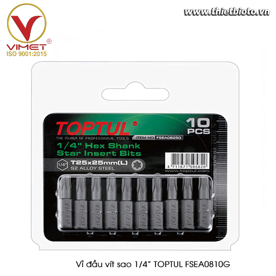 Vỉ đầu vít sao 1/4” TOPTUL FSEA0810G