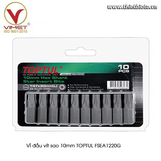 Vỉ đầu vít sao 10mm TOPTUL FSEA1220G