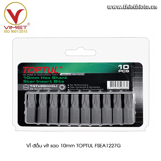 Vỉ đầu vít sao 10mm TOPTUL FSEA1227G