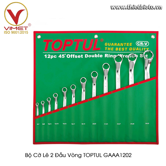 Bộ cờ lê 2 đầu vòng TOPTUL GAAA1202