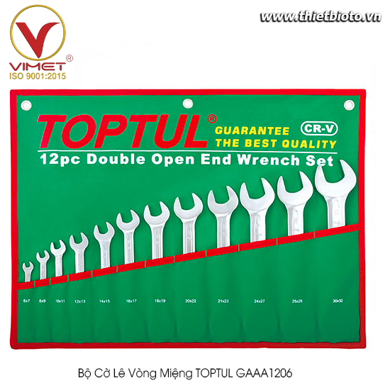 Bộ cờ lê 2 đầu miệng TOPTUL GAAA1206