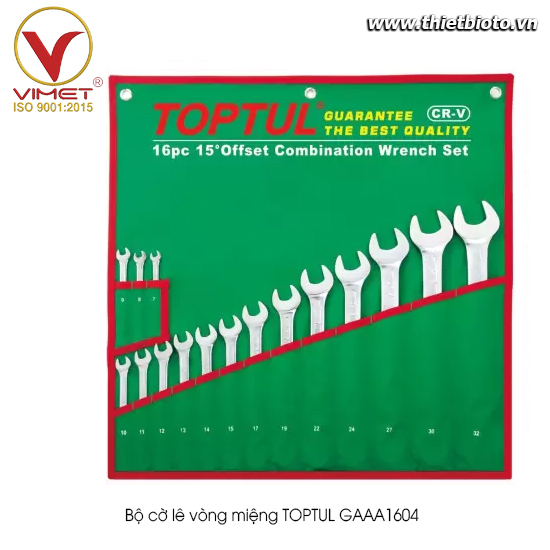 Bộ cờ lê vòng miệng TOPTUL GAAA1604