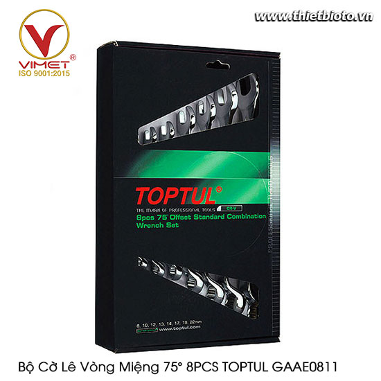 Bộ Cờ Lê Vòng Miệng 75° 8PCS TOPTUL GAAE0811