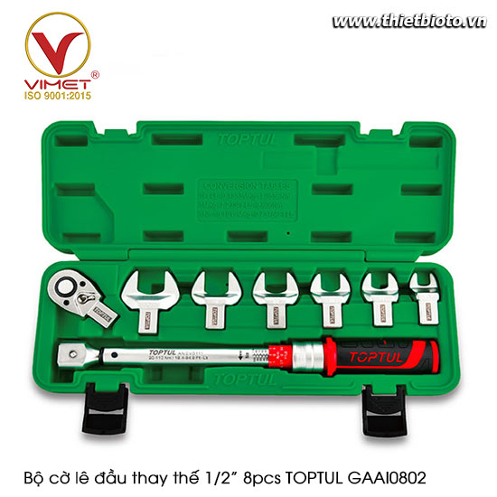 Bộ cờ lê đầu thay thế 1/2” 8pcs TOPTUL GAAI0802