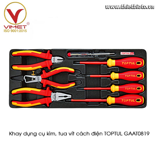 Khay tua vít & kềm cách điện 8pcs TOPTUL GAAT0819