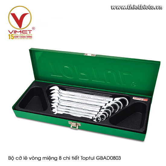 Bộ cờ lê vòng miệng 8 chi tiết Toptul GBAD0803