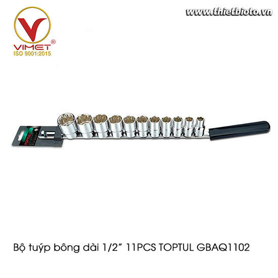 Bộ tuýp bông dài 1/2” 11PCS TOPTUL GBAQ1102