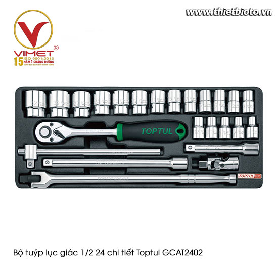 Bộ tuýp lục giác 1/2 24 chi tiết Toptul GCAT2402