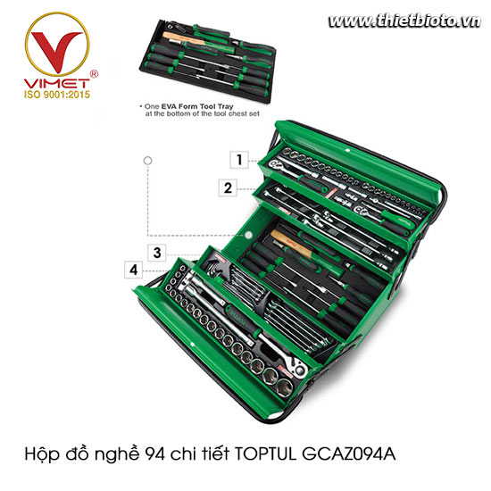 Hộp đồ nghề 94 chi tiết TOPTUL GCAZ094A