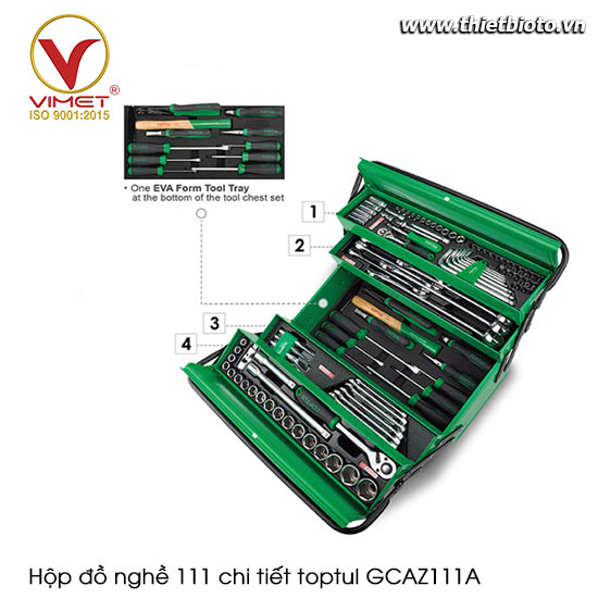 Hộp đồ nghề 111 chi tiết toptul GCAZ111A