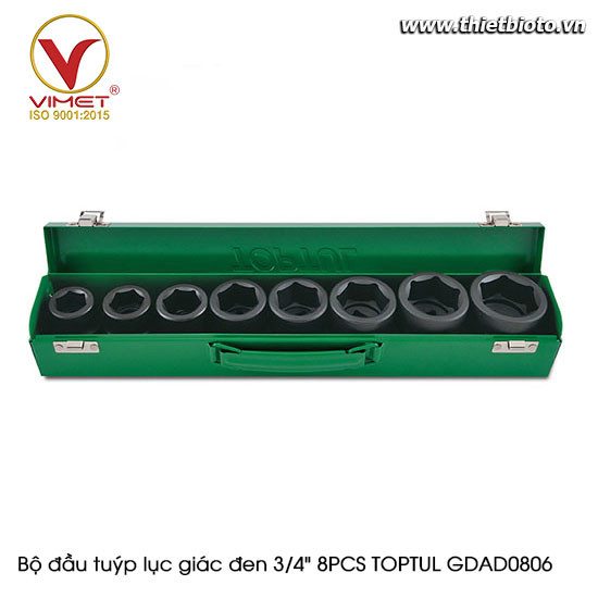 Bộ đầu tuýp lục giác đen 3/4