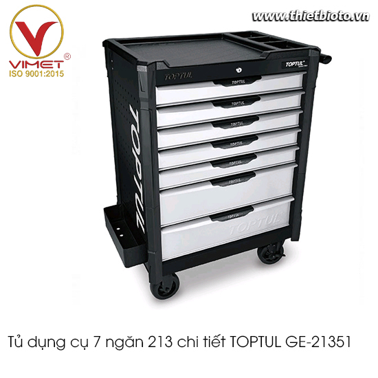 Tủ dụng cụ 7 ngăn 213 chi tiết TOPTUL GE-21351