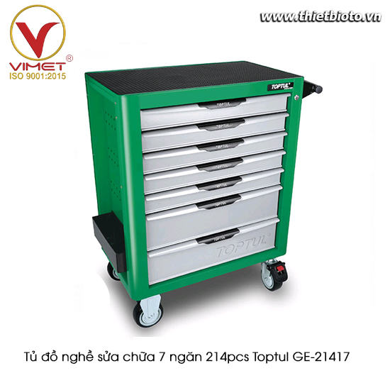 Tủ đồ nghề sửa chữa 7 ngăn 214pcs Toptul GE-21417