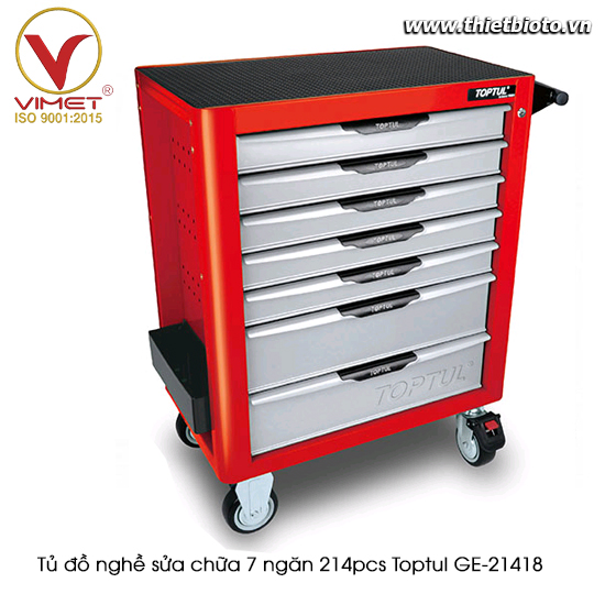 Tủ dụng cụ 7 ngăn 214 chi tiết TOPTUL GE-21418