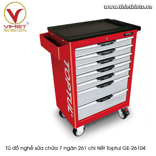 Tủ đồ nghề sửa chữa 7 ngăn 261 chi tiết Toptul GE-26104