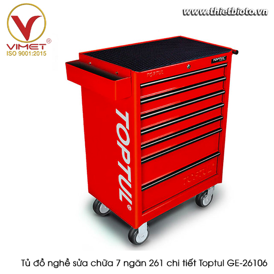 Tủ đồ nghề sửa chữa 7 ngăn 261 chi tiết Toptul GE-26106