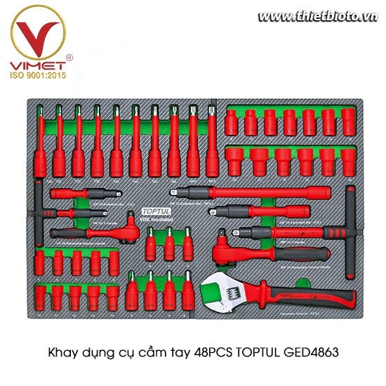 Khay dụng cụ cầm tay 48PCS TOPTUL GED4863