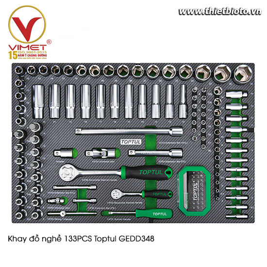 Khay đồ nghề 133PCS Toptul GEDD348