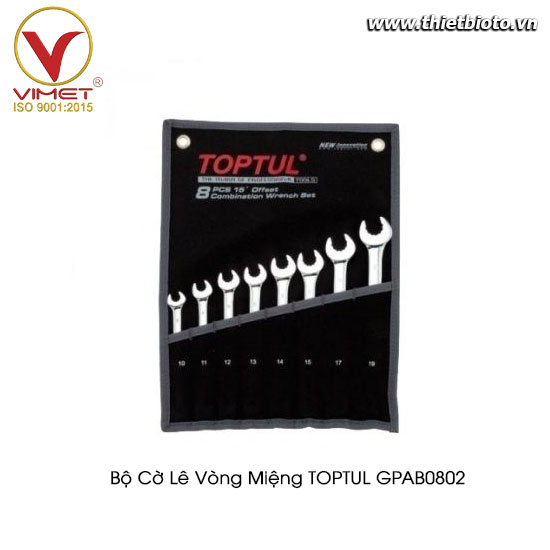 Bộ cờ lê vòng miệng TOPTUL GPAB0802